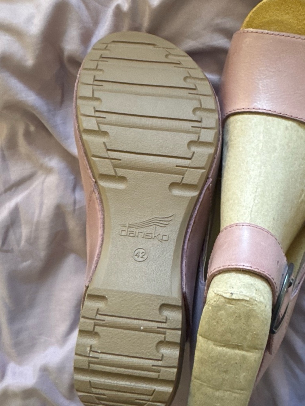 Dansko Mauve Leather Buckle Sandals - Picture 3 of 3
